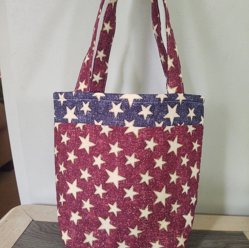 Handmade Star Patterned Mini Tote HandBag